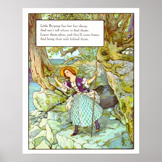  Neursery Print - Little Bo-Peep (Voorkant)