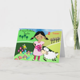 Neursery Rythm Theme Cute Kids Birthday Card Kaart