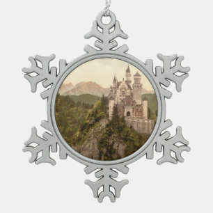 Neuschwanstein Castle, Beieren, Duitsland Tin Sneeuwvlok Ornament