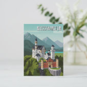 Neuschwanstein Castle Duitsland Reizen Abstract Briefkaart (Staand voorkant)