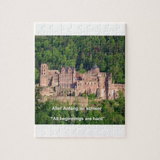 Neuschwanstein Castle Frankfurt & German Quote Legpuzzel (Verticaal)