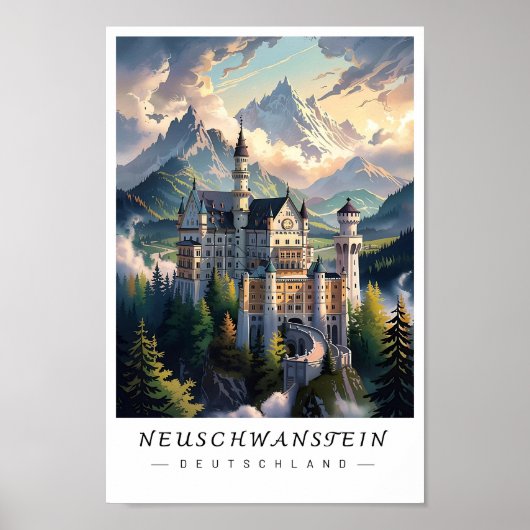 Neuschwanstein Castle Germany Wall Art, Bavaria Poster (Voorkant)