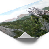 Neuschwanstein Castle Lithograaf Poster (Hoek)