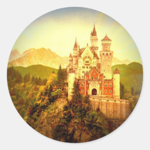 Neuschwanstein Castle Ronde Sticker