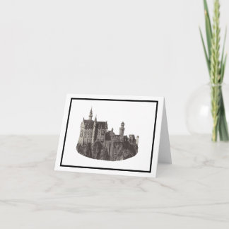 Neuschwanstein Castle Zwart-wit historische kunst Kaart