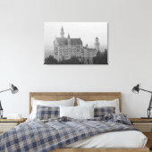 Neuschwanstein Castle Zwart-wit Print (Insitu (Slaapkamer))
