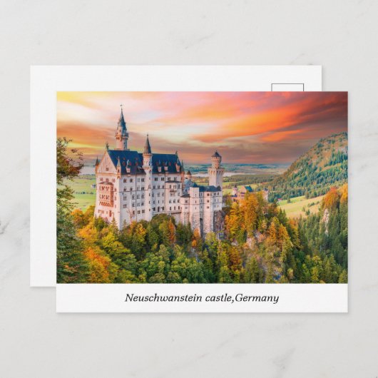 Neuschwanstein kasteel briefkaart (Voorkant / Achterkant)