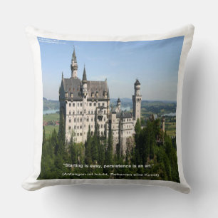 Neuschwanstein Kasteel & Duits Spreekwoord Kussenh Kussen