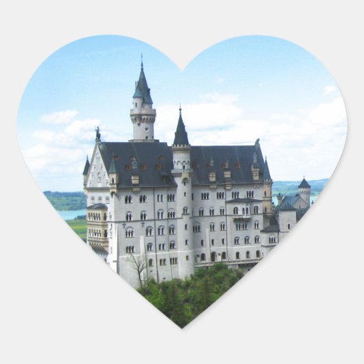 Neuschwanstein panorama hart sticker (Voorkant)