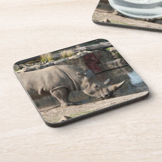 Neushoorn Bier Onderzetter (Linkerzijde)