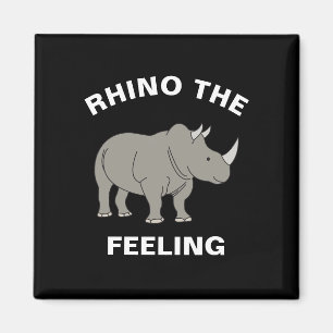 Neushoorn De Gevoelige Grappige Wilde Dieren Neush Magneet