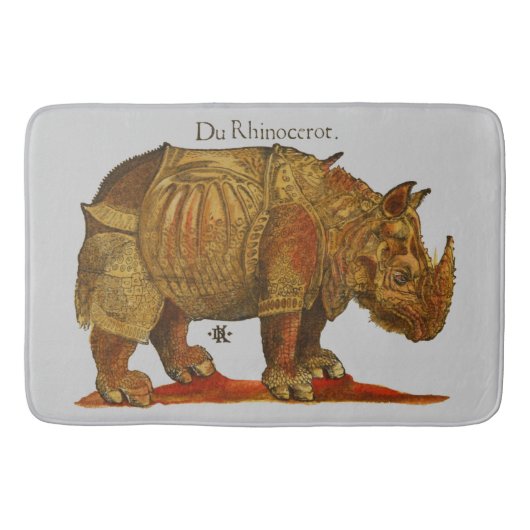  neushoorn Durer's Rhinoceros Antiek Badmat (Voorkant)