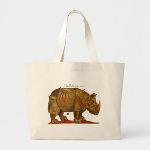 neushoorn Durer's Rhinoceros Antiek Grote Tote Bag