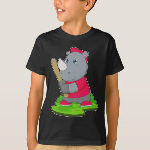 Neushoorn Honkbal Honkbalknuppel T-shirt