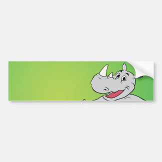 Neushoorn kop bumpersticker