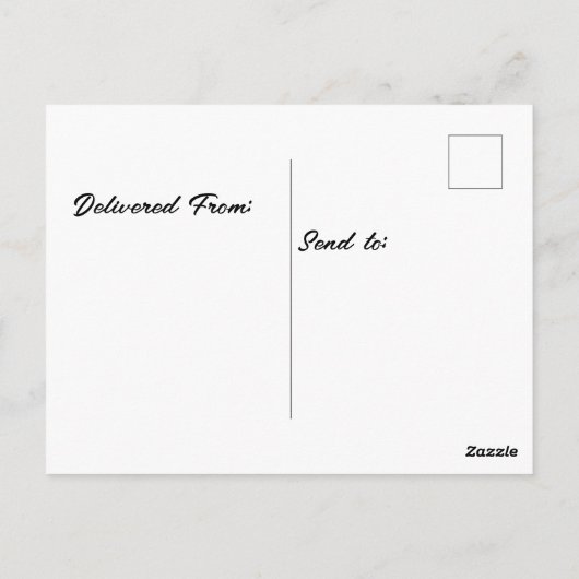 Neushoorn met verjaardagshoed in het Engelse platt Briefkaart (Achterkant)