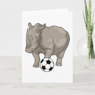 Neushoorn Voetballer Voetbal Kaart