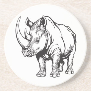neushoorn zandsteen onderzetter