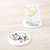 neushoorn zandsteen onderzetter (Zijkant)