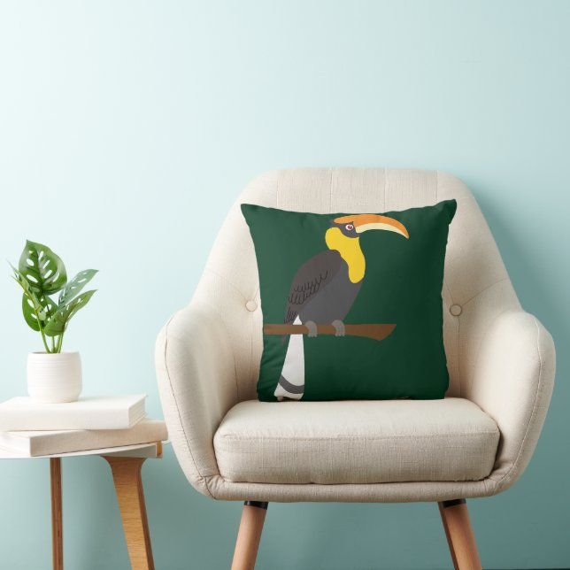 Neushoornvogel Kussen (Stoel)