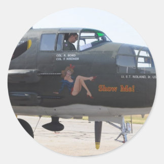 Neuskunst 'show me' ronde sticker