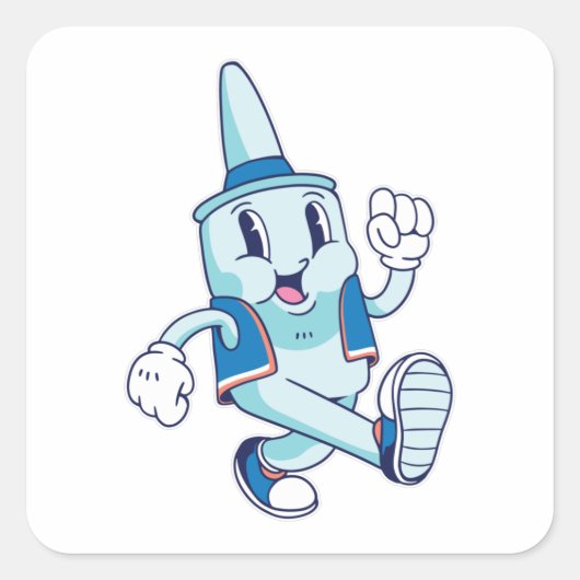 Neusspray Vierkante Sticker (Voorkant)