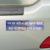 Neuteer uw mensen bumpersticker (Op auto)