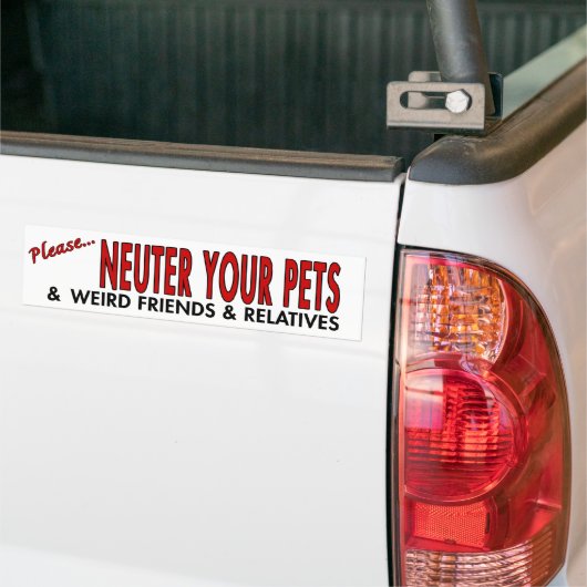 Neuter Bumpersticker (Op Truck)