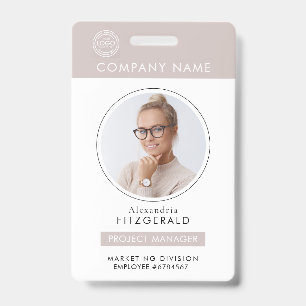 Neuteral Medewerker Foto ID Bedrijf Beveiligingsba Badge