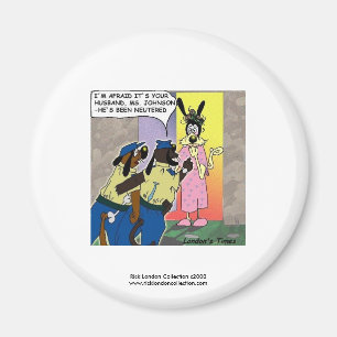 Neutered Dog Funny Cartoon Novelty Magnet Magneet