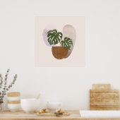 Neutraal 2 eenvoudige Boho tekeningen Boho chique Poster (Keuken)