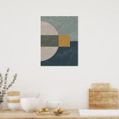 Neutraal aangepast Poster halve cirkel (Keuken)