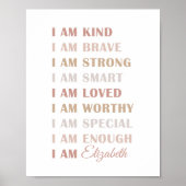 Neutraal aangepaste naam bevestiging Kinder Poster (Voorkant)