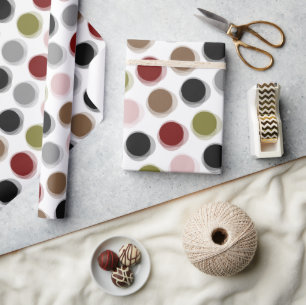 Neutraal Aarde Retro Wazige Stippenpatroon Cadeau Cadeaupapier