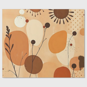 neutraal aards Abstract laagjes inpakpapier