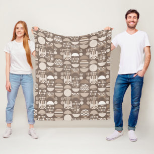 Neutraal Aardse Bruine Noordse Scandinavische Fleece Deken