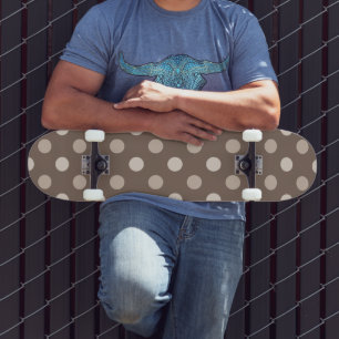 Neutraal Aardse Bruine Stippen Design Skateboard