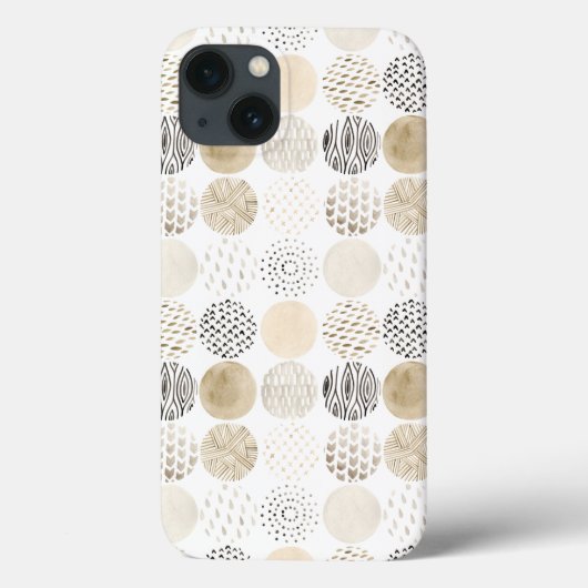 Neutraal Abstract cirkelpatroon Case-Mate iPhone Case (Achterkant)