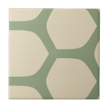 Neutraal Abstract Groen & Beige Minimaal Patroon