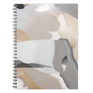 Neutraal Abstract vloeibaar marmeren ontwerp Notitieboek
