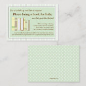Neutraal Baby shower Boek Invoegen Verzoek Kaart M (Voorkant / Achterkant)