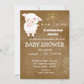 Neutraal Baby shower Cute Lamb Kaart (Voorkant)