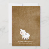 Neutraal Baby shower Cute Lamb Kaart (Achterkant)