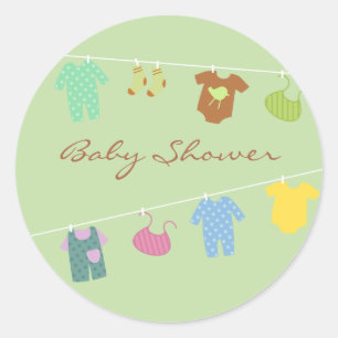 Neutraal Baby shower Groene Sticker