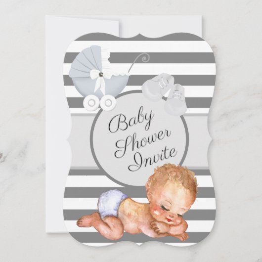 Neutraal Baby shower Kaart (Voorkant)