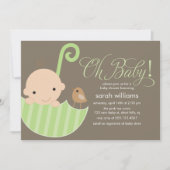 Neutraal Baby shower Kaart (Voorkant)