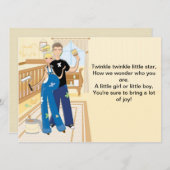 Neutraal Baby shower Uitnodiging (Voorkant / Achterkant)