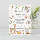 Neutraal Baby shower van chargende bosdieren Kaart (Staand voorkant)