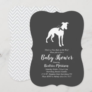 Neutraal Baby shower Whippet Dog Kaart