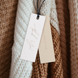 Neutraal Bedankje Label Hangtag Mini Visitekaartjes